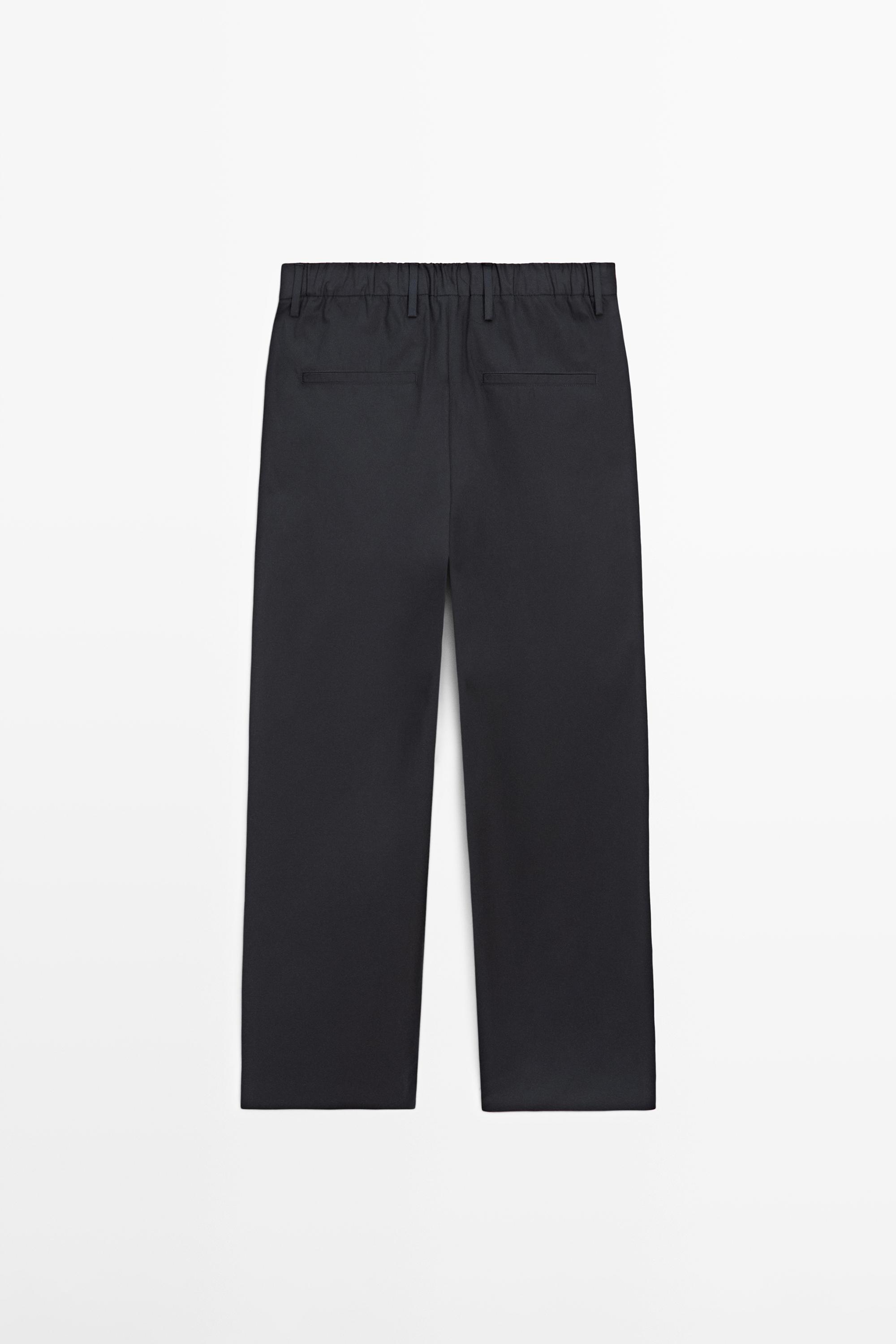 Pantalon double pince en coton